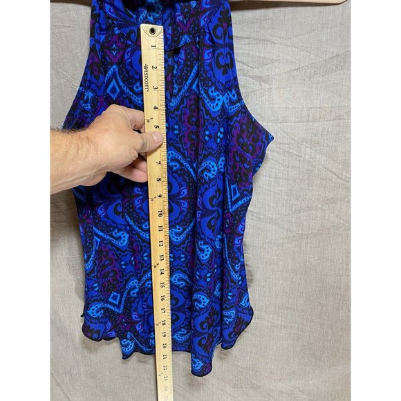 Express Shirt Womens Extra Small Blue Purple Geometric Tank Top Ladies. - Picture 7 of 8